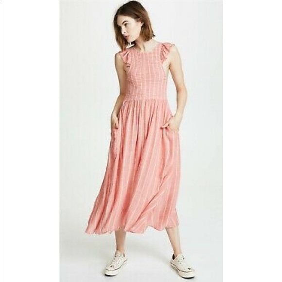 Free People Red Chambray Dress - Picture 4 of 10